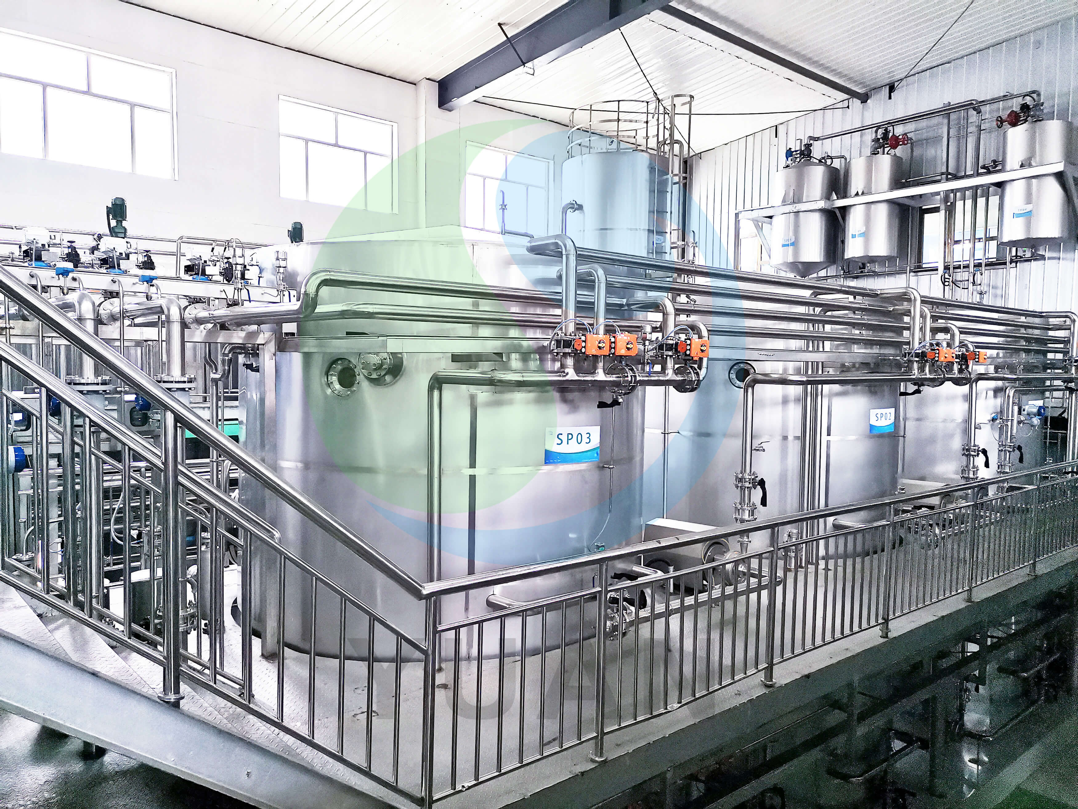 Línea de producción de fructosa cristalina industrial estándar iso eficiente